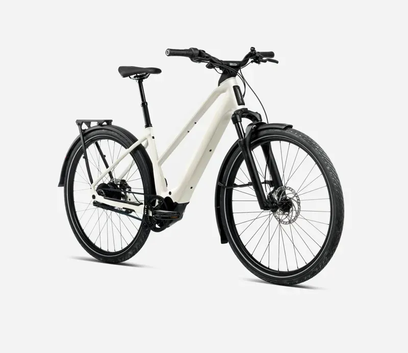 2026 Orbea Kemen Tour 30 Mid E-Hybrid Bike in Ivory White Gloss-1
