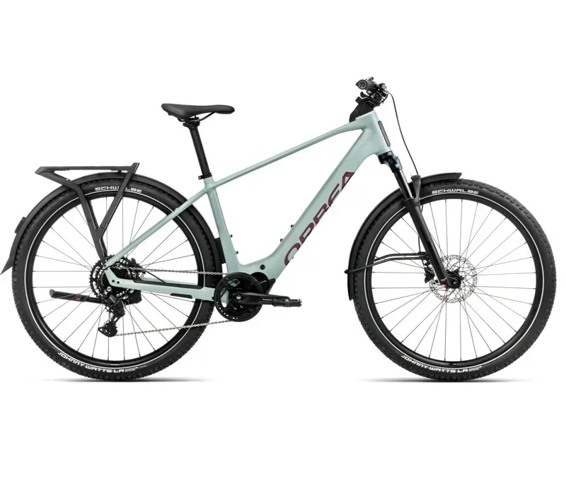 2026 Orbea Kemen Adv 30 E-Hybrid Bike In Blue Stone Matt/Burgundy