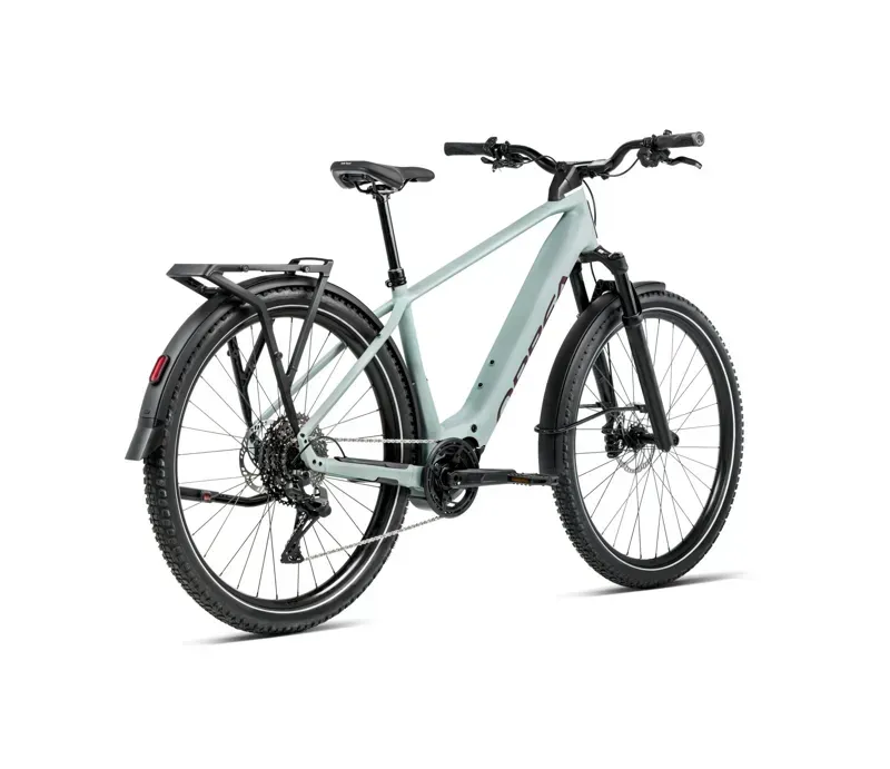 2026 Orbea Kemen Adv 30 E-Hybrid Bike In Blue Stone Matt/Burgundy-2